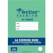 WRITER PREMIUM EXERCISE BOOK A4 9MM DOTTED THIRDS 64 PAGE