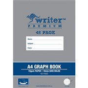 WRITER PREMIUM GRAPH BOOK A4 10MM 48 PAGE