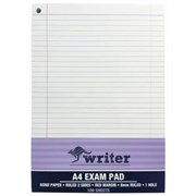 WRITER BOND PAD A4 EXAM RULED 1 HOLE 100 SHEETS