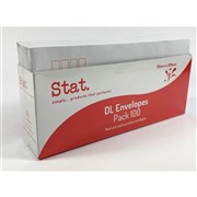 STAT PEEL AND SEAL ENVELOPE DL SECRETIVE WHITE PACK OF 100