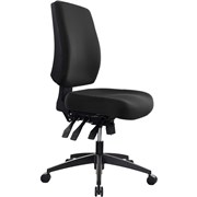 BURO TIDAL OFFICE CHAIR MID BACK NO ARMS SEAT SLIDE BLACK FABRIC SEAT AND BACK