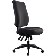 BURO TIDAL OFFICE CHAIR HIGH BACK NO ARMS SEAT SLIDE BLACK FABRIC SEAT AND BACK
