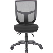 YS DESIGN HALO TASK CHAIR HIGH BACK MESH BACK BLACK