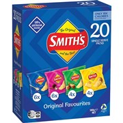 SMITHS ORIGINAL FAVOURITES VARIETY PACK BX20 380G