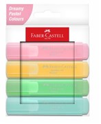 FABERCASTELL TEXTLINER HIGHLIGHTER PASTEL ASSORTED PACK OF 4
