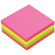 MEMO CUBE 75 X 75MM NEON 80 SH COLOURS 13657  1810799 SELF STICK ADHESIVE PT4