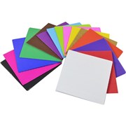 RAINBOW KINDER SQUARES 180MM CORRUGATED ASSORTED PACK OF 50