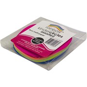 RAINBOW KINDER CIRCLES FLURO 120MM 80GSM ASSORTED PACK OF 100