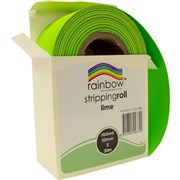 RAINBOW STRIPPING ROLL RIBBED 50mmx30m Lime