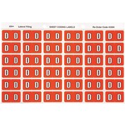 ALPHABETICAL COLOUR CODING LABEL SHEET D PK OF 180