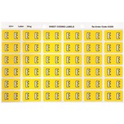 ALPHABETICAL COLOUR CODING LABEL SHEET E PK OF 180