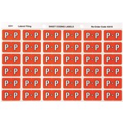 ALPHABETICAL COLOUR CODING LABEL SHEET P PK OF 180