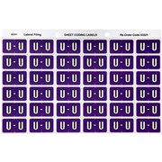 ALPHABETICAL COLOUR CODING LABEL SHEET U PK OF 180