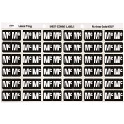 AVERY ALPHABET CODING LABEL Mc SIDE TAB 25X38MM WHITE BLACK PACK OF 180