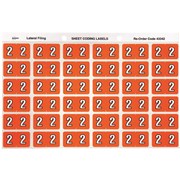 AVERY NUMERIC CODING LABEL 2 SIDE TAB 25X38MM ORANGE PACK OF 180