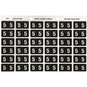 AVERY NUMERIC CODING LABEL 5 SIDE TAB 25X38MM DARK GREEN PACK OF 180