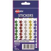 AVERY STICKER HANDIPACKS Small Stars  Assorted BPack