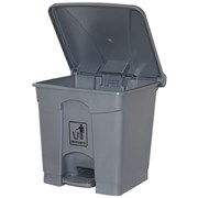 CLEANLINK RUBBISH BIN WITH PEDAL LID 68L GREY