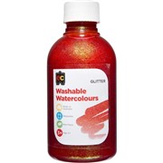 EC WASHABLE WATERCOLOUR PAINTS 250ML GLITTER ORANGE