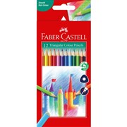 FABERCASTELL TRIANGULAR PENCILS COLOURED ASSORTED 12s