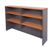 Rapid Worker Desk Hutch 1070Hx1200Wx315D 4 Shelves Cherry  Ironstone