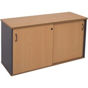 SLIDING DOOR CREDENZA 1800X450 X730 BEECH IRONSTONE LOCKING CMZ1845BI
