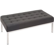 VENUS ST OTTOMAN BLACK PU