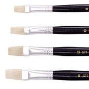JASART HOG BRISTLE SERIES 577 FLAT BRUSH SIZE 8 PACK OF 12