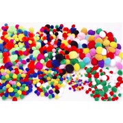 JASART POM POMS GLITTER ASSORTED SIZE PK200