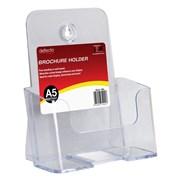 DEFLECTO BROCHURE HOLDER A5 SINGLE TIER FREE STANDING AND WALL MOUNT