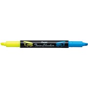 PENTEL TWIN TIP HIGHLIGHTER SLW8 YELLOW SKY BLUE