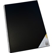 QUILL VISUAL ART DIARY 110GSM A3 BLACK 120 PAGES