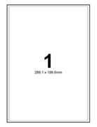 LASERINKJET LABELS L1 1 PER SHEET 1996x2891 BX100 511501  320 025 500