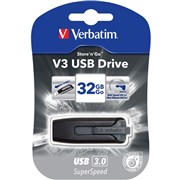 VERBATIM STORE N GO VERSION 3 V3 FLASH  USB DRIVE 32GB GREY