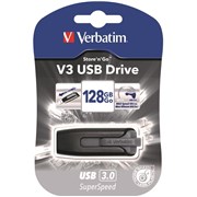 VERBATIM STORE N GO VERSION 3 V3 FLASH  USB DRIVE 128GB GREY