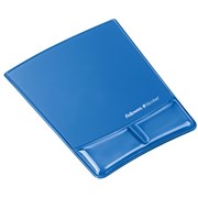 FELLOWES WRIST SUPPORT  MOUSE PAD GEL CLEAR BLUE