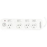 4 OUTLET INDIVIDUAL SWITCH POWERBOARD WITH SURGE AND OVERLOAD I522