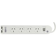 ITALPLAST POWERBOARD 4 OUTLET Surge  2 x USB chargers