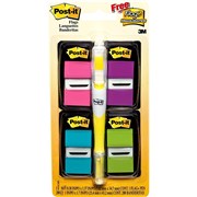 POSTIT 680PPBGVA FLAGS Value Pk 50x4 ASSORTED COLOURS PLUS HIGHLIGHTER INCLUDED