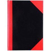 RED AND BLACK NOTEBOOK GLOSS COVER A5 200 LEAF CUMBERLAND