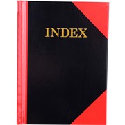 RED AND BLACK NOTEBOOK GLOSS COVER A6 100 LEAF INDEXED CUMBERLAND