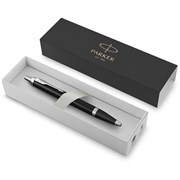 PARKER IM BALLPOINT  PEN LACQUE BLACK CHROME TRIM
