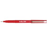 ARTLINE 200 FINELINE PEN RED 04MM TIP Available in12s