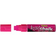 TEXTA JUMBO LIQUID CHALK CHISEL 15MM NIB PINK WET WIPE
