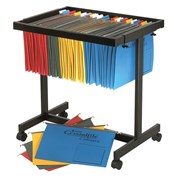 ACCODATA MOBILE COMPUTER BINDER TROLLEY ADJUSTABLE BLACK