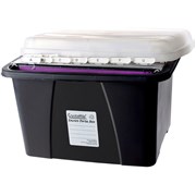 CRYSTALFILE ENVIRO PORTA BOX WITH FILES 490LX400WX285H BLACK