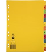A4 DIVIDERS 112 TAB MANILLA BRIGHT DIVIDERS SET