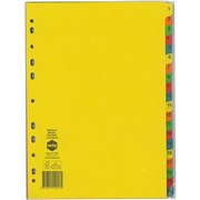 A4 DIVIDERS 120 TAB MANILLA BRIGHT SET