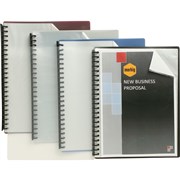 A4 MARBIG REFILLABLE DISPLAY BOOKS CLEAR FRONT BLUE 20 POCKET