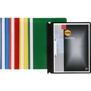 A4 MARBIG DELUXE PP FLAT FILES  CLEAR FRONT  RED